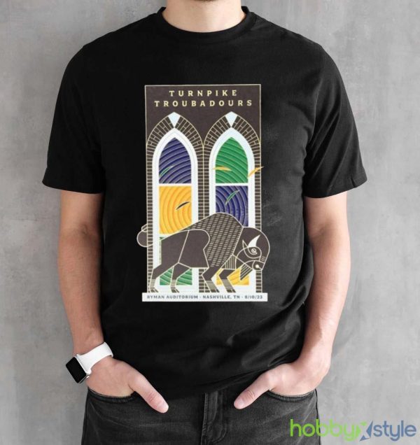 Turnpike Troubadours Ryman Auditorium August 2023 Nashville TN Poster Shirt - Black Unisex T-Shirt