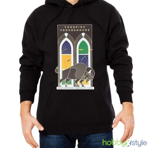 Turnpike Troubadours Ryman Auditorium August 2023 Nashville TN Poster Shirt - Men Black Hoodie
