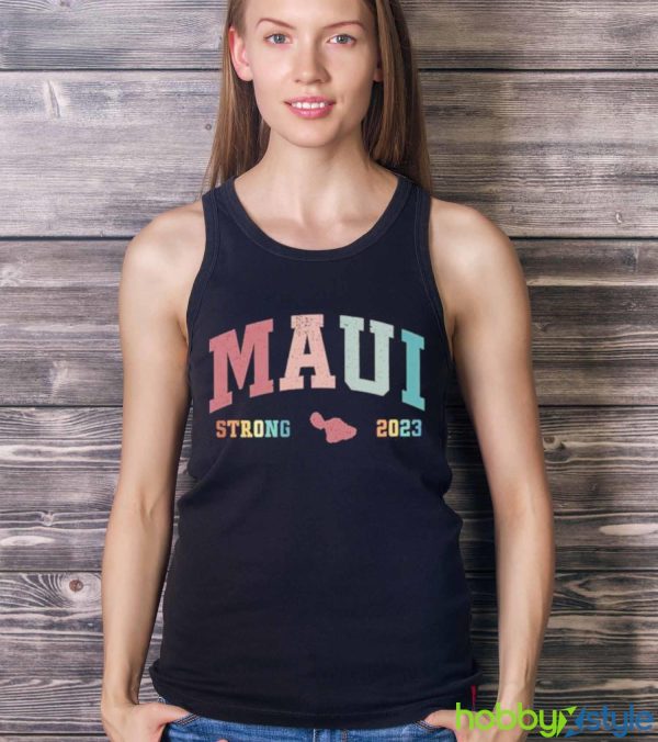 Vintage Maui Strong 2023 Shirt - Ladies Tank Top