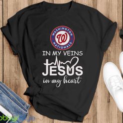 Washington Nationals Logo 2023 In My Veins Jesus In My Heart shirt - Black T-Shirt