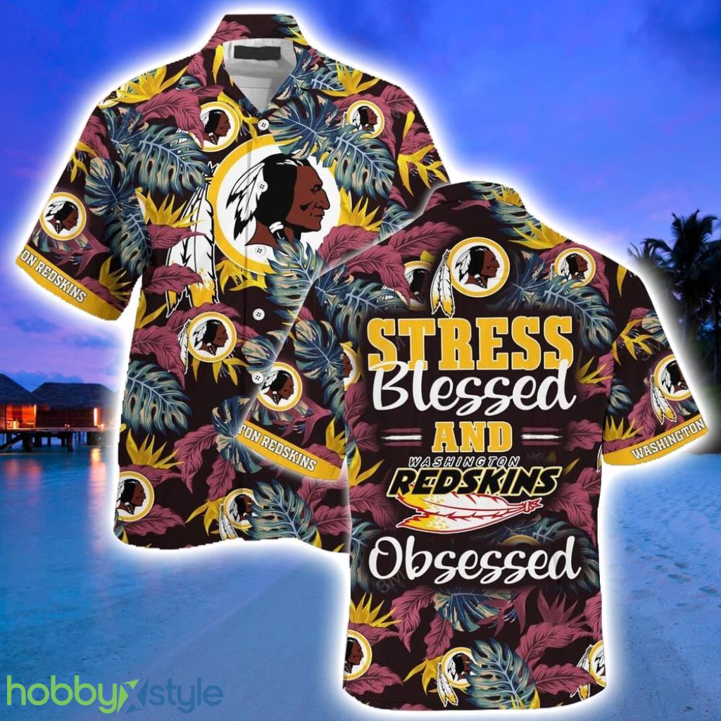 Washington Redskins NFL Hawaiian Shirt, Stress Blessed Obsessed Summer Beach Gift For Fans Redskins Product Photo 1
