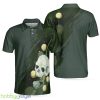 Water Color Golf Skull with Golf Ball Short Sleeve, Dark Green Golf Shirt Polo Shirt - Water Color Golf Skull with Golf Ball Short Sleeve Polo Shirt, Dark Green Golf Shirt For Men_2