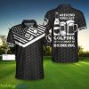 Weekend Forecast Drinking Golf, Black American Flag Golf Shirt Custom Name Polo Shirt - Weekend Forecast Drinking Custom Golf Polo Shirt, Personalized Black American Flag Golf Shirt For Men_2