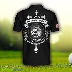 Welder I Can Do All Things, Black And White Christian Welder Shirt Custom Name Polo Shirt - Welder I Can Do All Things Custom Polo Shirt, Personalized Black And White Christian Welder Shirt For Men_3