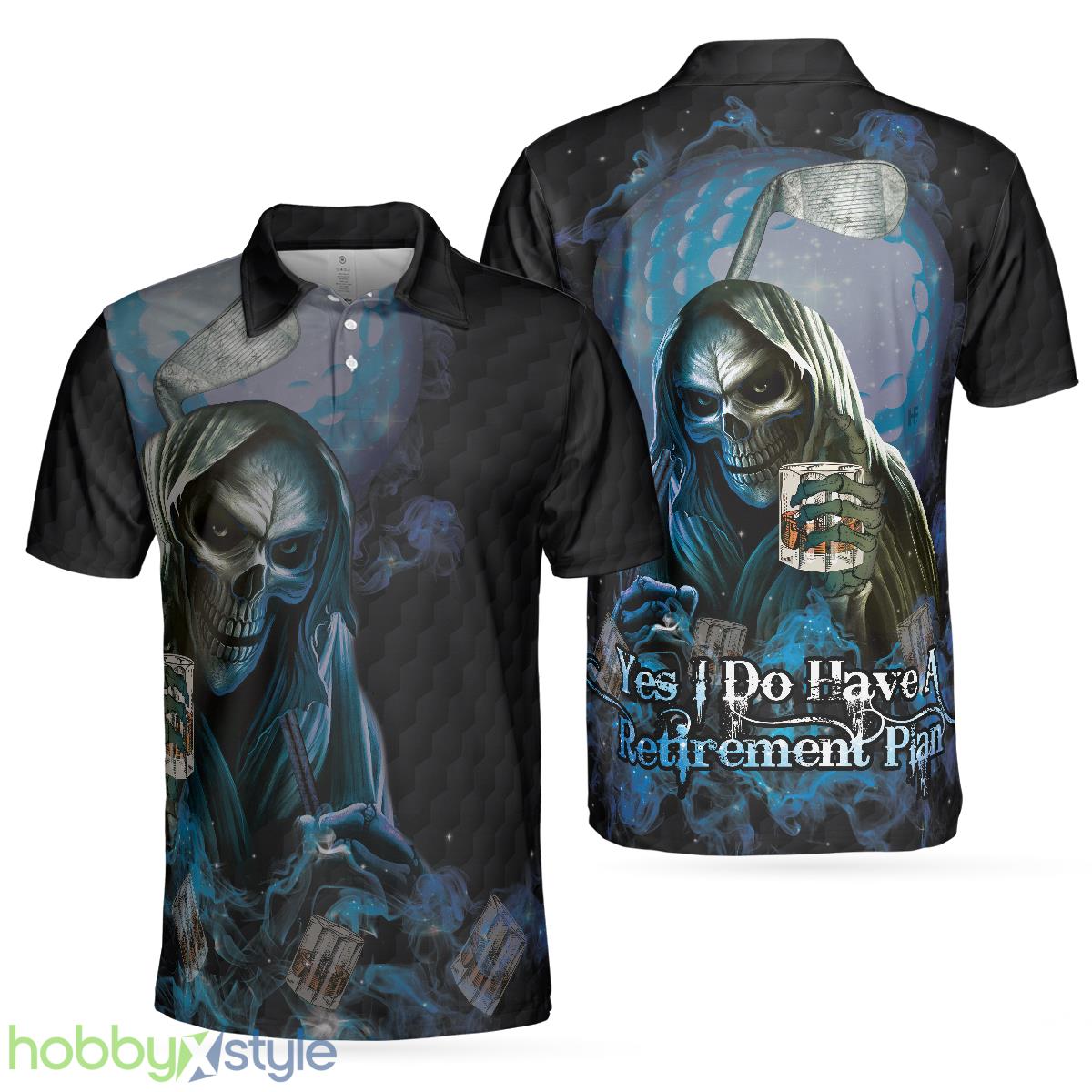 Yes I Do Have A Retirement Plan Golf And Bourbon, Scary Drinking Golf Shirt, Funny Golf Sayings Polo Shirt - Yes I Do Have A Retirement Plan Golf And Bourbon Polo Shirt, Scary Drinking Golf Shirt, Funny Golf Sayings_1