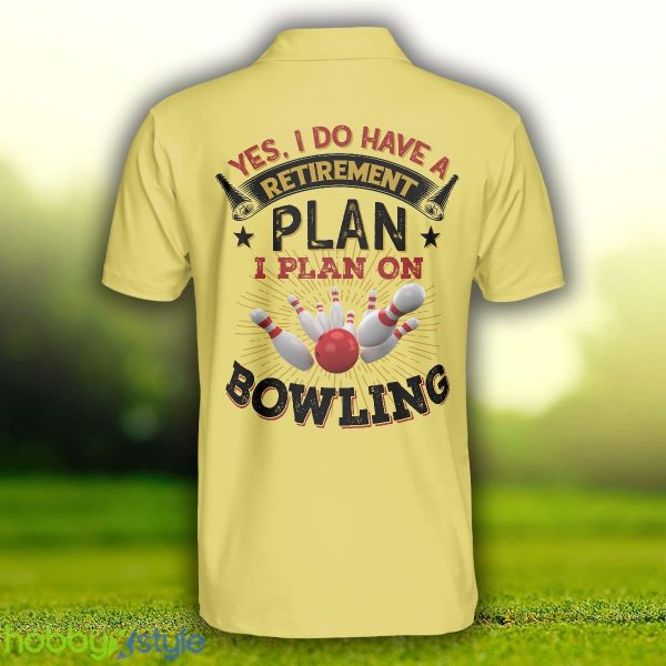 Yes I Do Have A Retirement Plan I Plan On Bowling, Yellow Argyle Pattern Shirt, Gift For Bowlers Polo Shirt - Yes I Do Have A Retirement Plan I Plan On Bowling Polo Shirt, Yellow Argyle Pattern Shirt, Gift For Bowlers_2