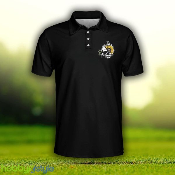 You Are My Sunshine Skull Sunflower, Simple Black And Women Polo Shirt - You Are My Sunshine Skull Sunflower Polo Shirt, Simple Black Polo Shirt For Men And Women_3
