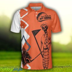Your Hole Is My Goal Golf, Orange Argyle Pattern Skeleton Golfer, Best Golf Shirt Polo Shirt - Your Hole Is My Goal Golf Polo Shirt, Orange Argyle Pattern Skeleton Golfer Polo Shirt, Best Golf Shirt For Men_2