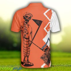 Your Hole Is My Goal Golf, Orange Argyle Pattern Skeleton Golfer, Best Golf Shirt Polo Shirt - Your Hole Is My Goal Golf Polo Shirt, Orange Argyle Pattern Skeleton Golfer Polo Shirt, Best Golf Shirt For Men_3