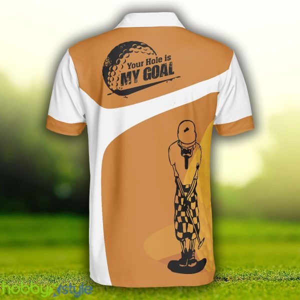 Your Hole Is My Goal Skull, Light Brown Skeleton Golfer, Best Golf Shirt Polo Shirt - Your Hole Is My Goal Skull Polo Shirt, Light Brown Skeleton Golfer Polo Shirt, Best Golf Shirt For Men_2