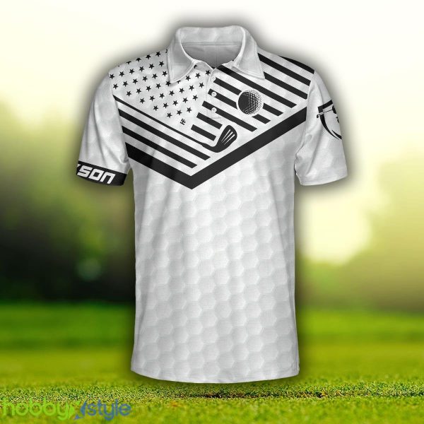 Your Hole Is My Goal White Ver, White American Flag, Best Golf Shirt Polo Shirt Custom Name - Your Hole Is My Goal White Ver Custom Polo Shirt, Personalized White American Flag Polo Shirt, Best Golf Shirt For Men_2