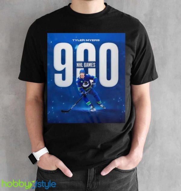 Tyler Myers 900 Nhl Games With Vancouver Canucks Shirt Product Photo 2