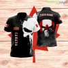 Skulls Printed With Flags Canada Polo Shirts For Men Product Photo 1